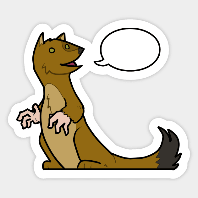 Compendium of Arcane Beasts and Critters - Gef the Talking Mongoose (textless) Sticker by taShepard